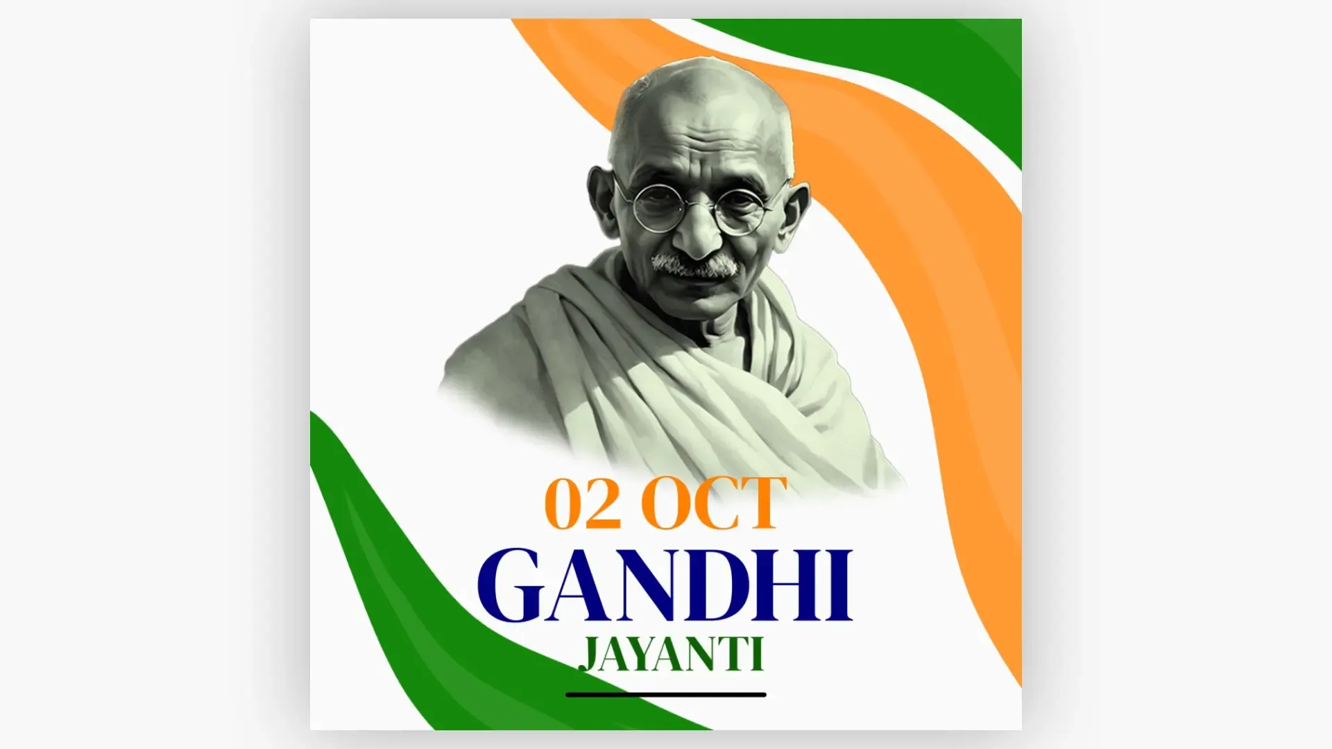 Gandhi Jayanti Tribute Instagram Post